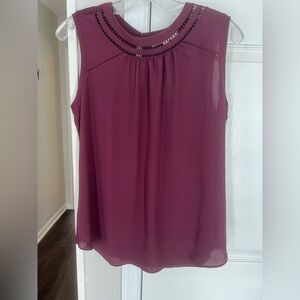 LOFT Sleeveless Plum Blouse